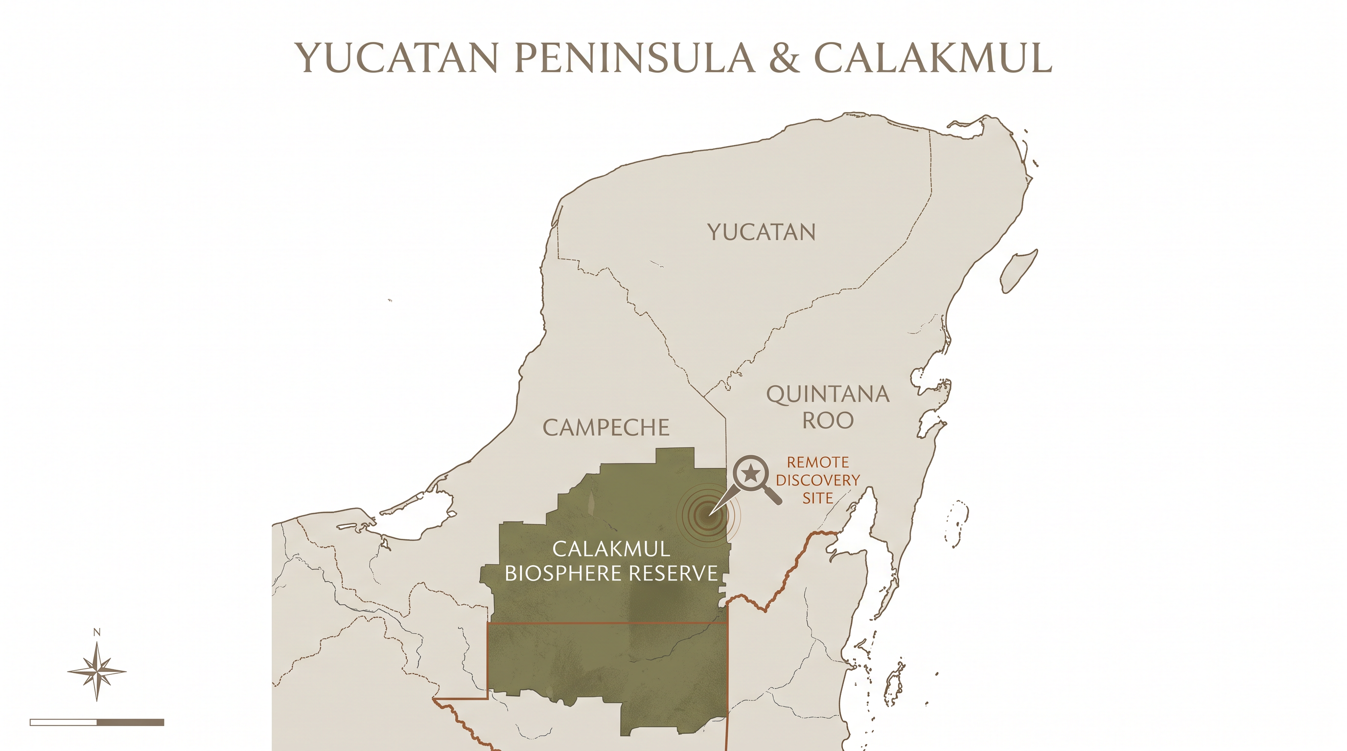 Minanbé is located deep within the Calakmul Biosphere Reserve in Campeche, Mexico.