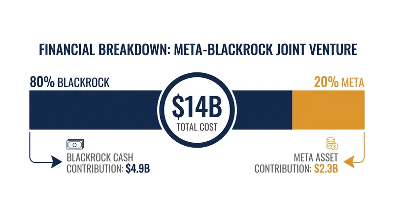 BlackRock-managed funds will hold an 80% stake in the venture, fundamentally shifting how Meta finances its infrastructure.