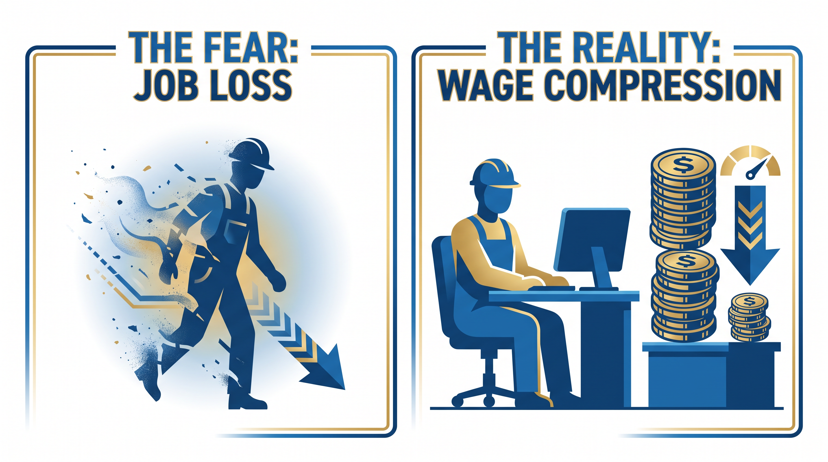 Instead of replacing human workers, companies appear to be using AI efficiencies to justify capping labor costs.