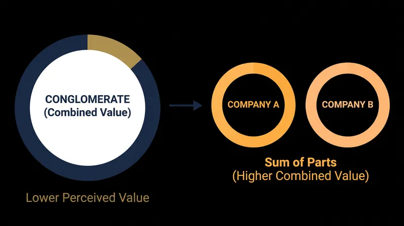 Wall Street analysts believe separating the businesses will unlock trapped shareholder value by eliminating the conglomerate discount.