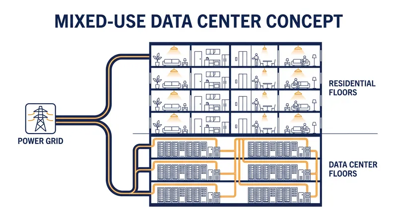 Cities like San Jose are exploring mixed-use zoning that stacks residential housing directly alongside data infrastructure.