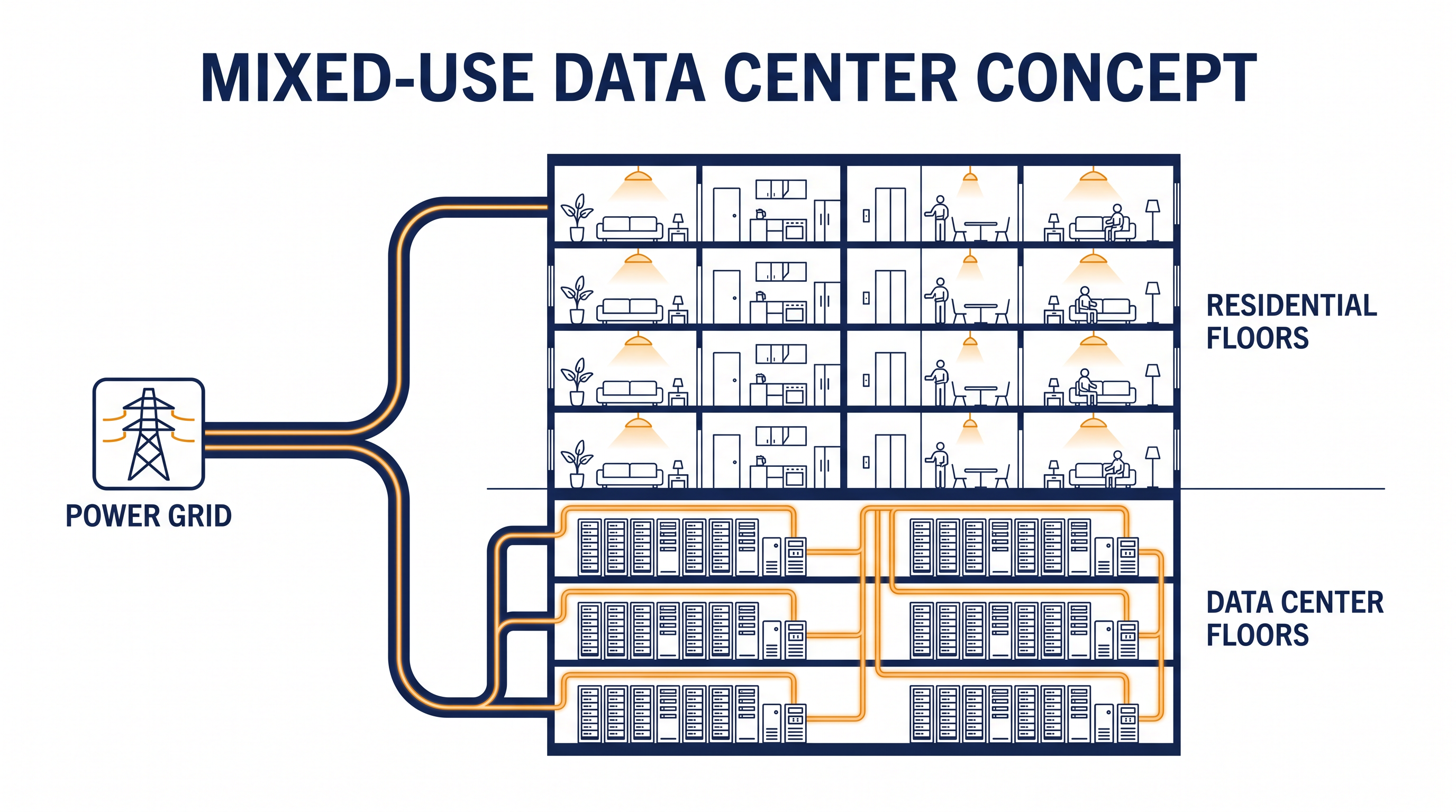 Cities like San Jose are exploring mixed-use zoning that stacks residential housing directly alongside data infrastructure.