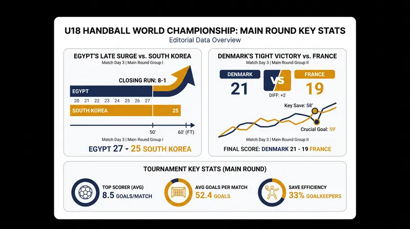 Key figures from the decisive main round matches in Romania.