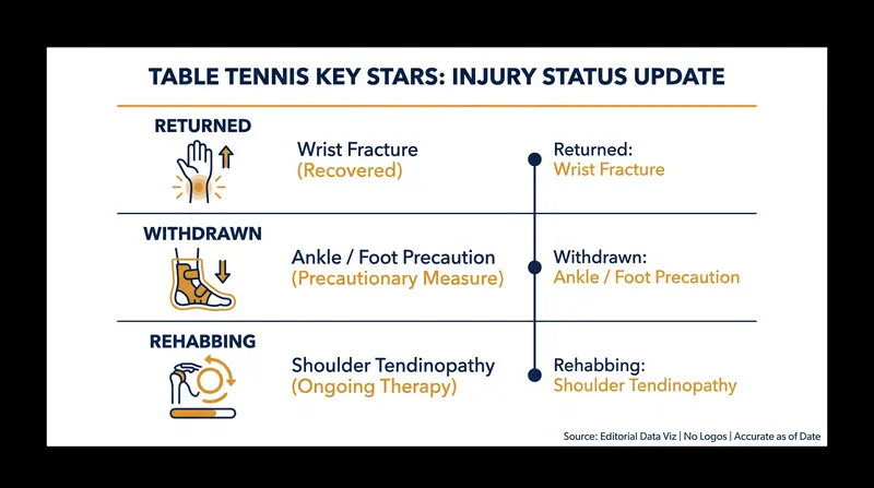 The latest injury updates highlight a tour-wide shift toward strategic rest and biomechanical adjustments.