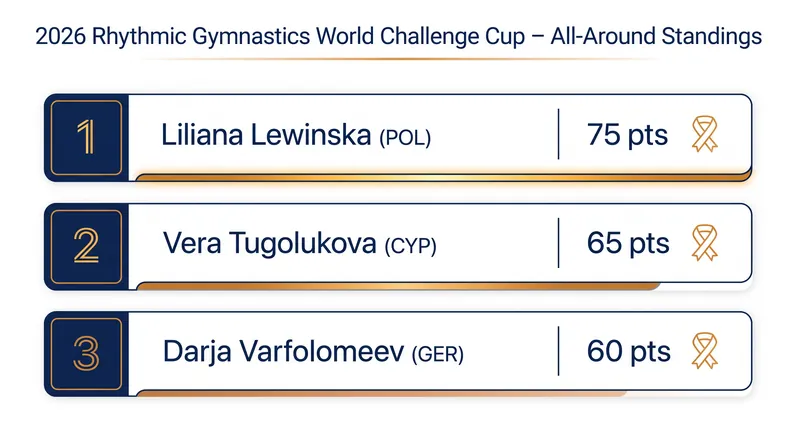 Final 2026 World Challenge Cup All-Around Standings.