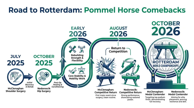 The recovery timelines for the Paris 2024 pommel horse medalists.