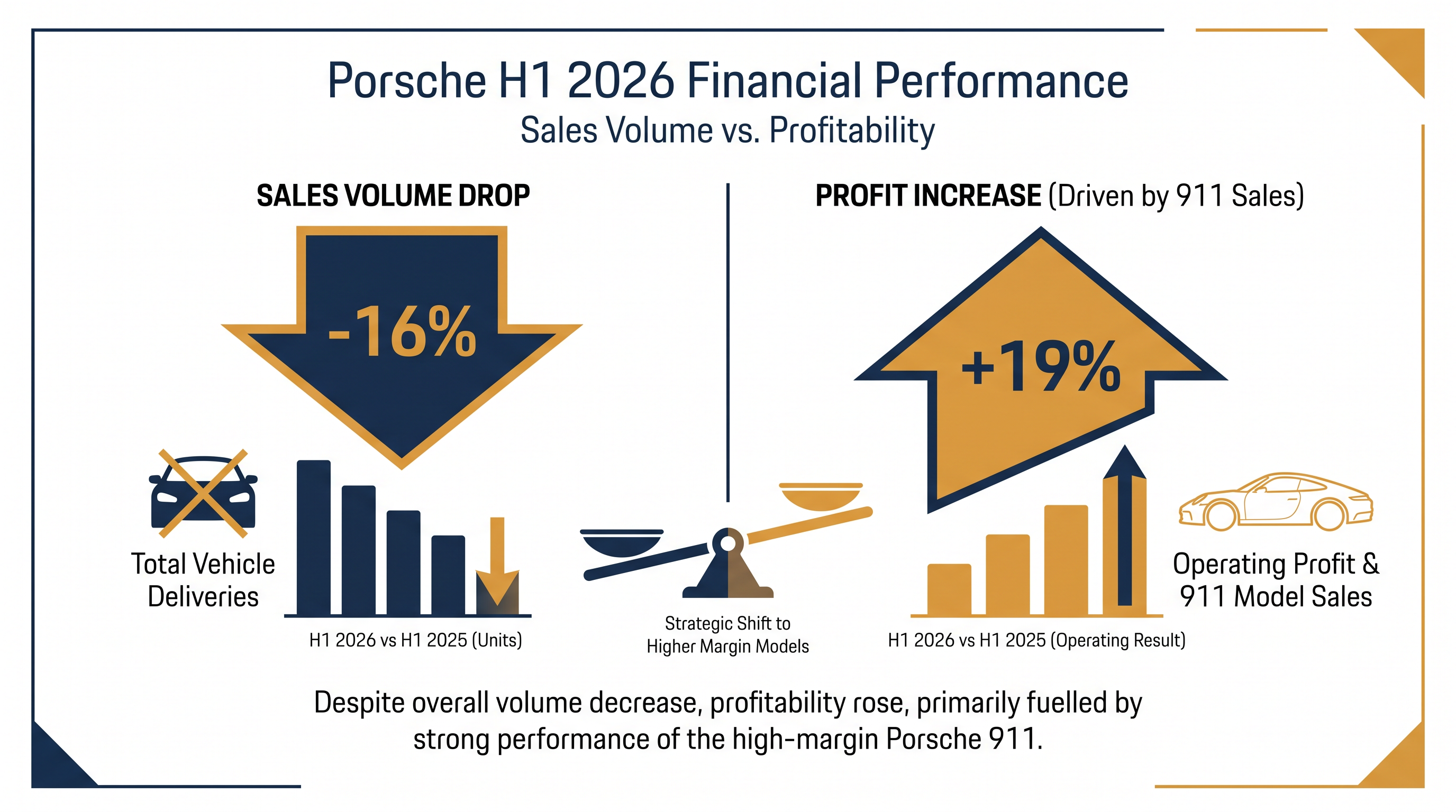 Porsche's H1 2026 delivery numbers highlight the stark contrast between sinking overall volume and surging demand for the flagship 911.