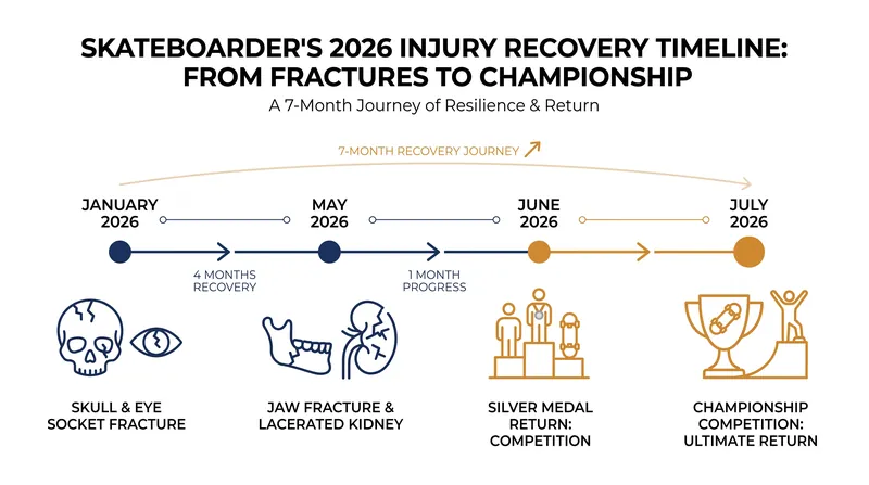Huston's accelerated recovery timeline defied standard medical expectations for extreme sports trauma.