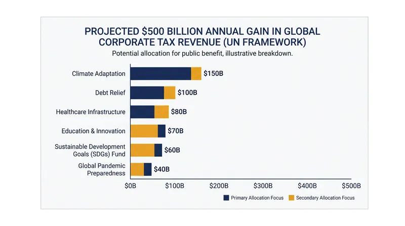 Projected annual revenue gains from implementing the UN's 'pay-where-you-play' framework.