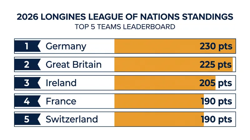 Germany maintains a narrow lead over Great Britain following the first three legs of the 2026 season.