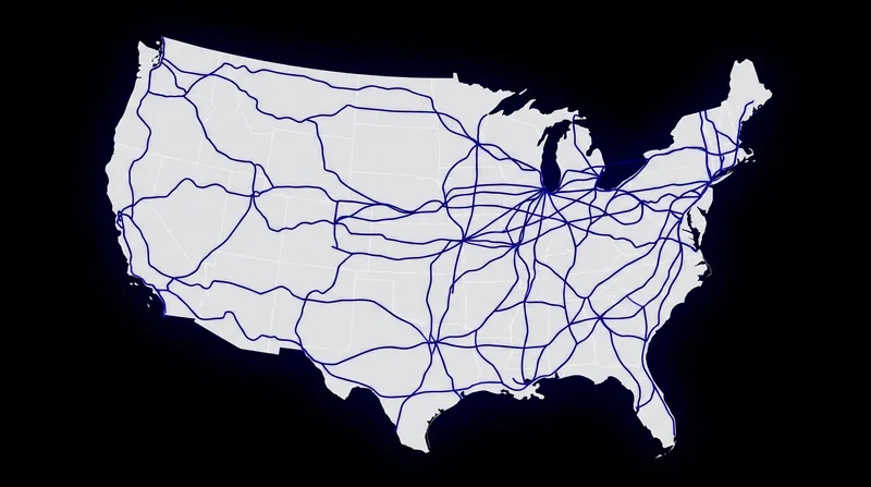 The combined network aims to bypass congested mid-continent interchanges.