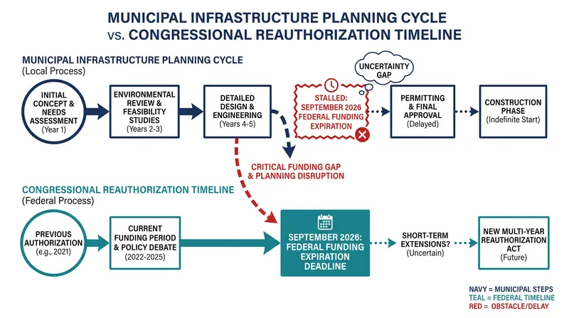 Because major public works require years of advance planning, local governments rely heavily on predictable, multi-year federal funding.