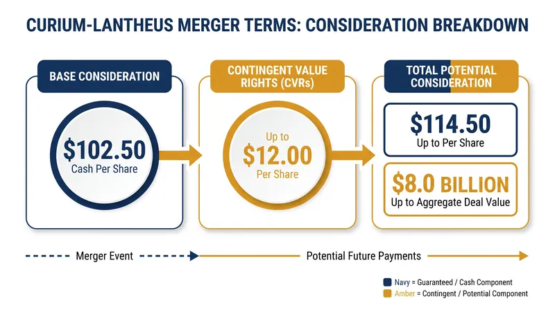 Lantheus shareholders will receive $102.50 in cash at closing, plus up to $12.00 in performance-based rights.