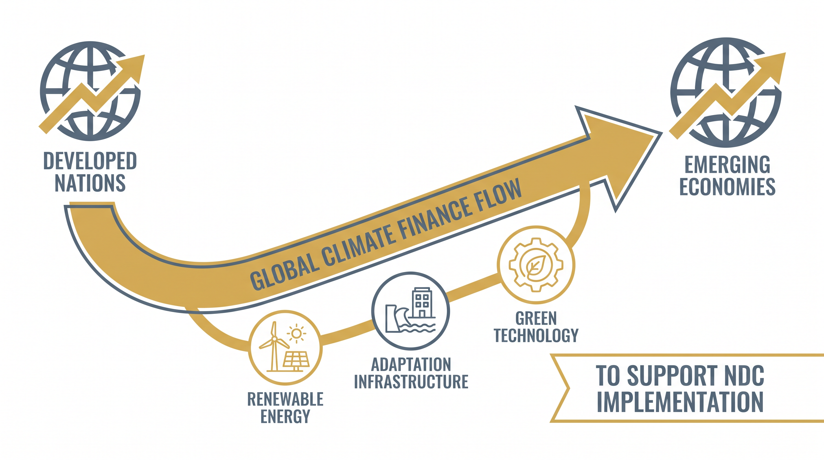 Developing nations require significant international climate finance to implement their ambitious 2035 targets.