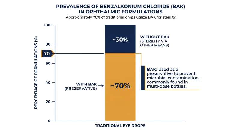 BAK remains the dominant preservative in the market due to its high efficacy and low cost.