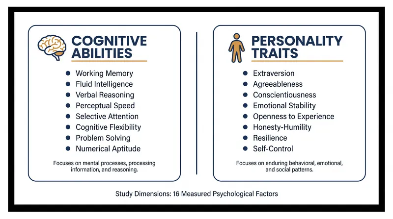 The study tracked 16 distinct dimensions, moving beyond raw processing speed to include emotional stability and moral reasoning.