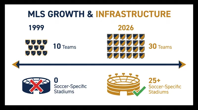 The growth of Major League Soccer under Don Garber's 28-year tenure.