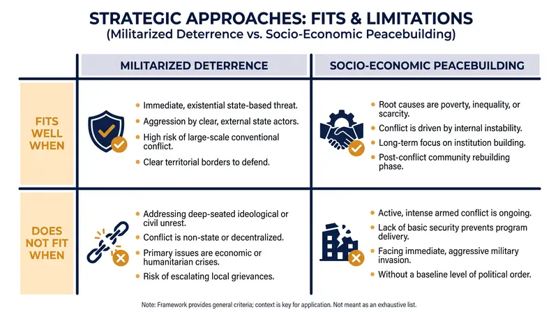 Evaluating the strategic trade-offs between immediate deterrence and long-term institutional resilience.
