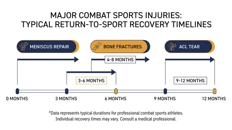 Standard recovery timelines for major orthopedic injuries in combat sports.