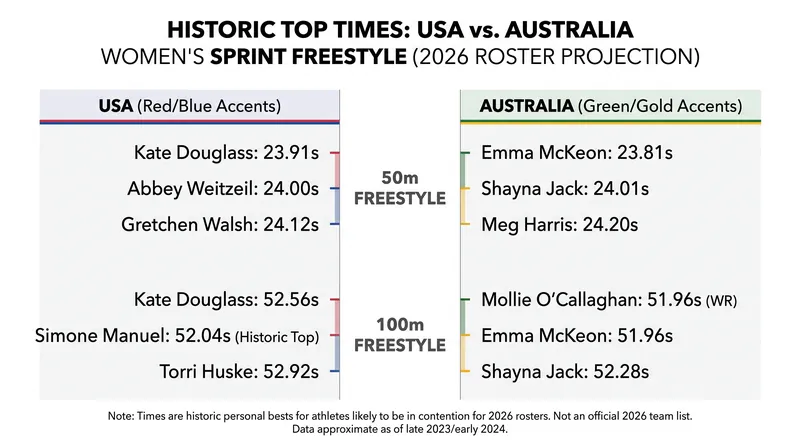 Relay depth will be tested as both superpower nations manage high-profile roster absences.