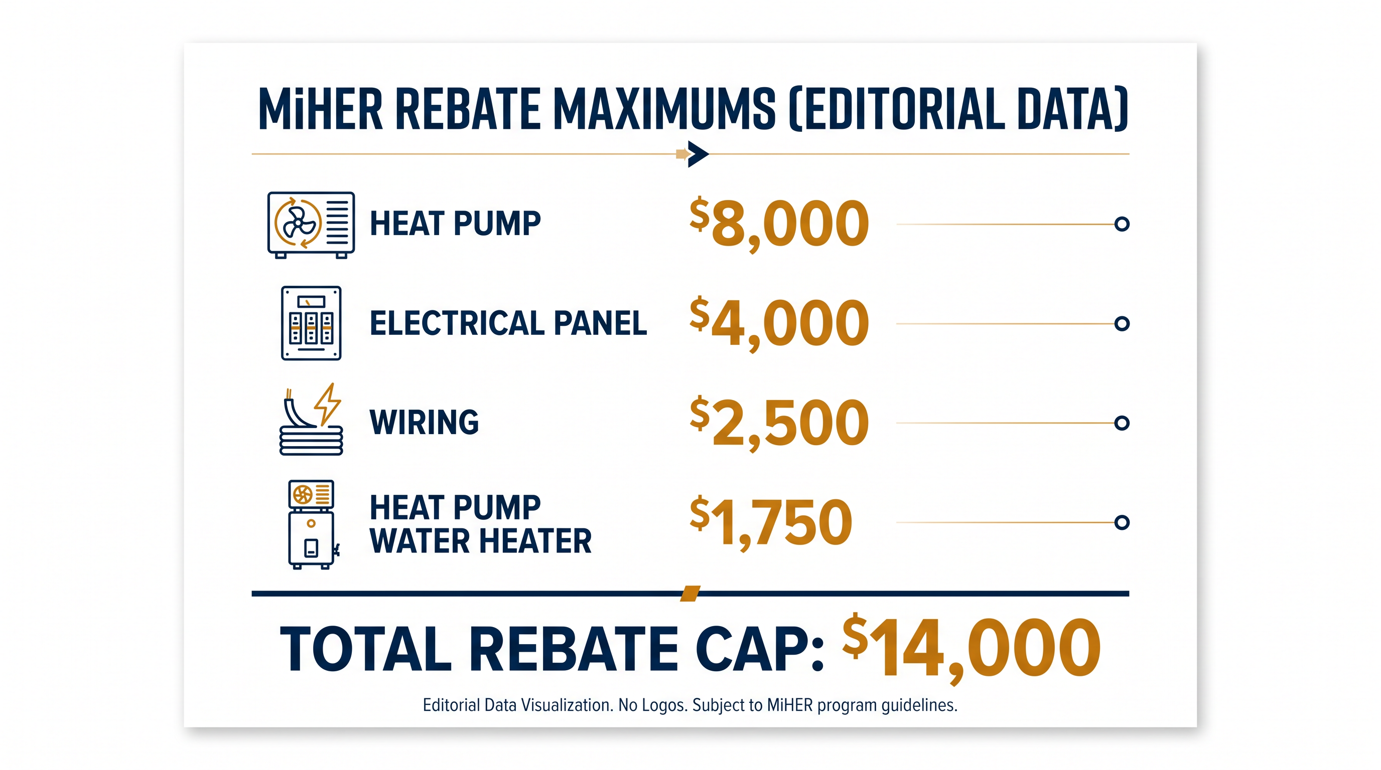 The MiHER program offers substantial point-of-sale rebates for low- to moderate-income households.
