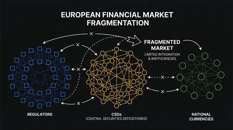 Unlike the unified U.S. market, Europe's transition must coordinate across dozens of distinct infrastructures and currencies.