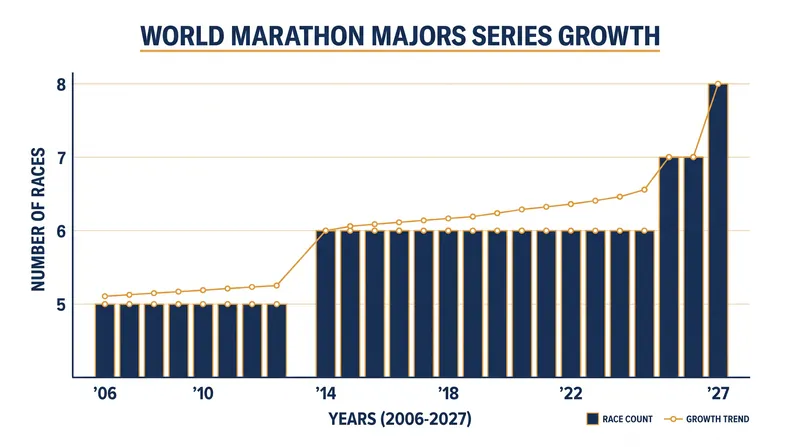 The World Marathon Majors series has expanded from its original five races to an eight-race global circuit.
