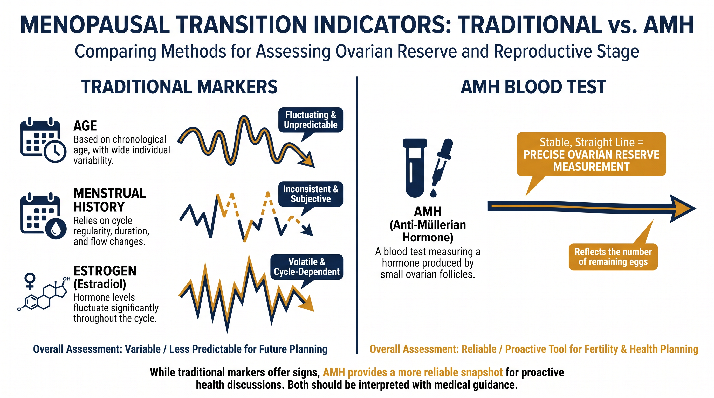 Unlike traditional hormones that fluctuate wildly, AMH provides a stable and objective measure of a woman's remaining ovarian reserve.