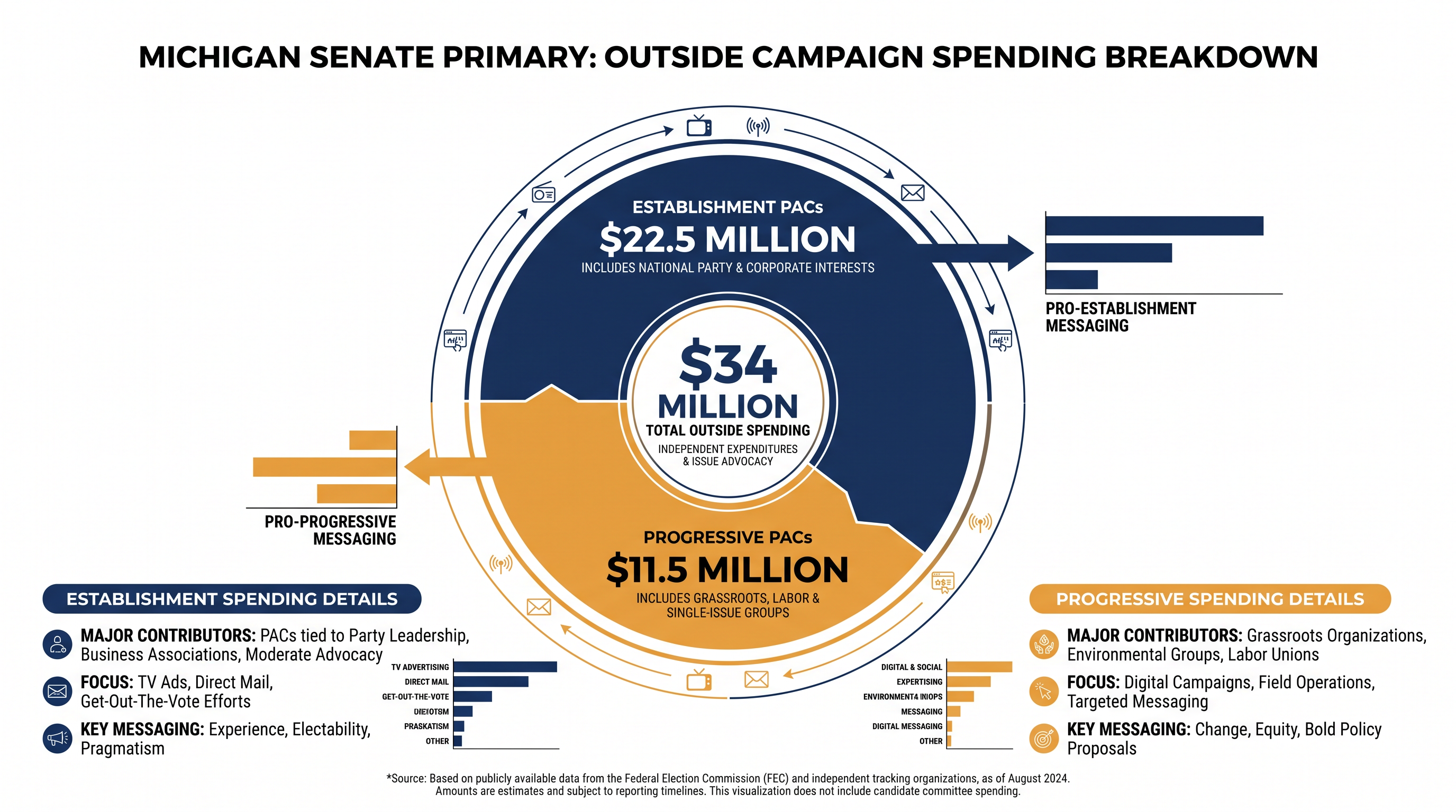 Outside spending has flooded the Michigan primary, highlighting the national stakes of the race.