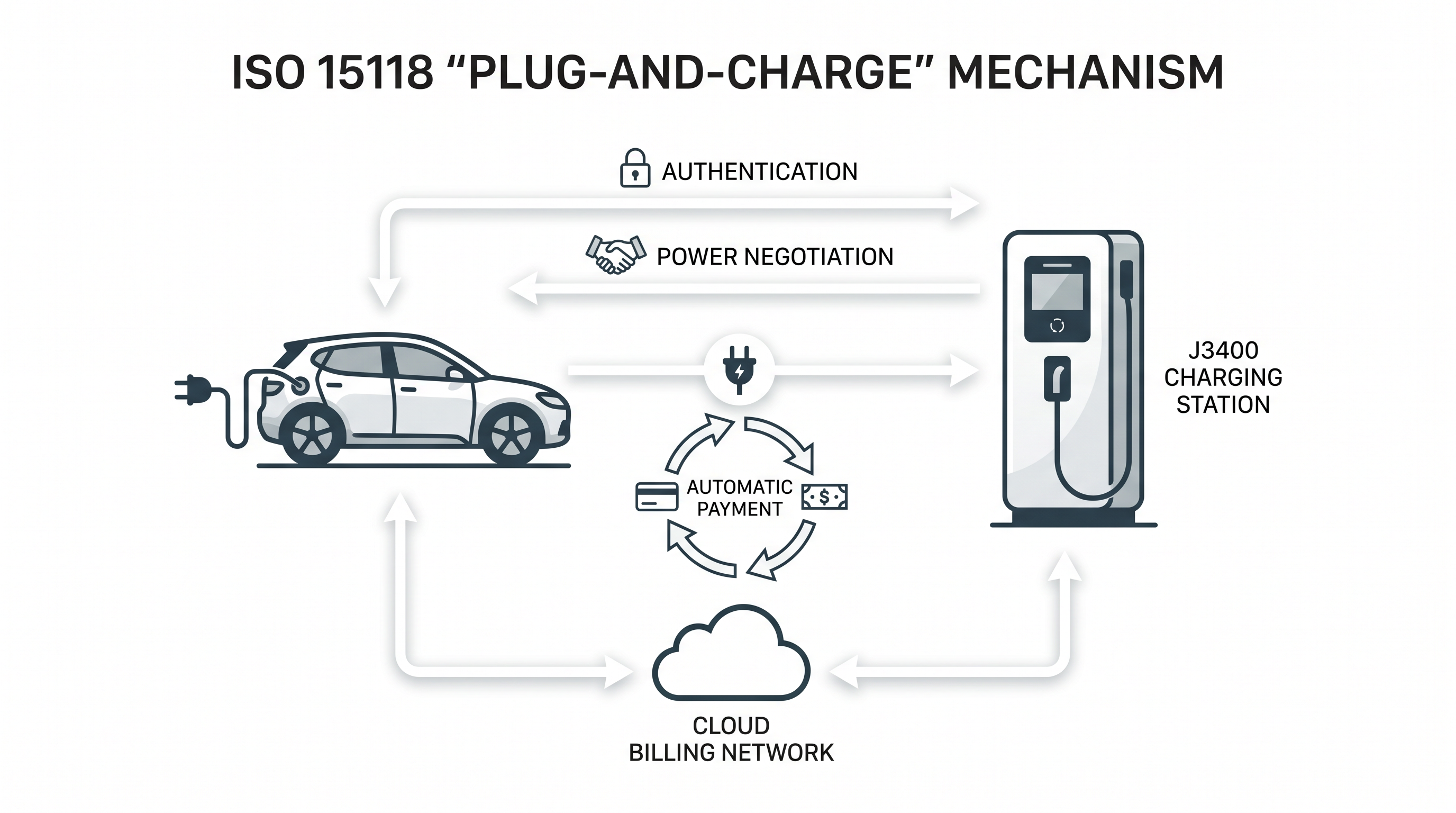 The J3400 standard supports advanced communication protocols, enabling seamless 'Plug-and-Charge' authentication and paving the way for Vehicle-to-Grid (V2G) power flow.