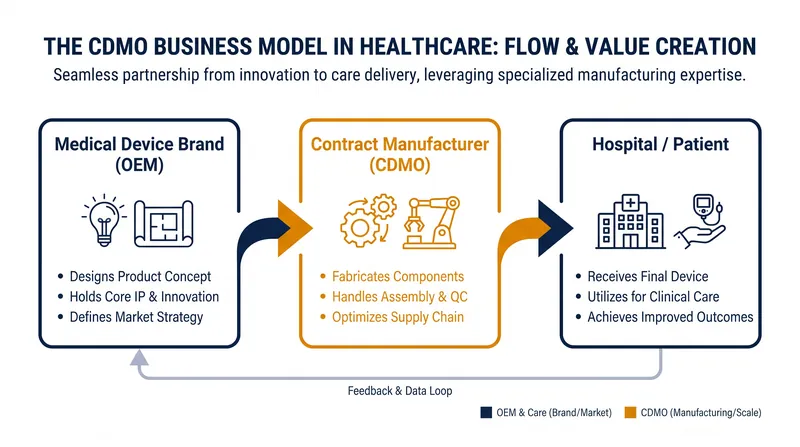 By outsourcing physical assembly to CDMOs, major medical brands can redirect capital toward clinical trials and sales networks.