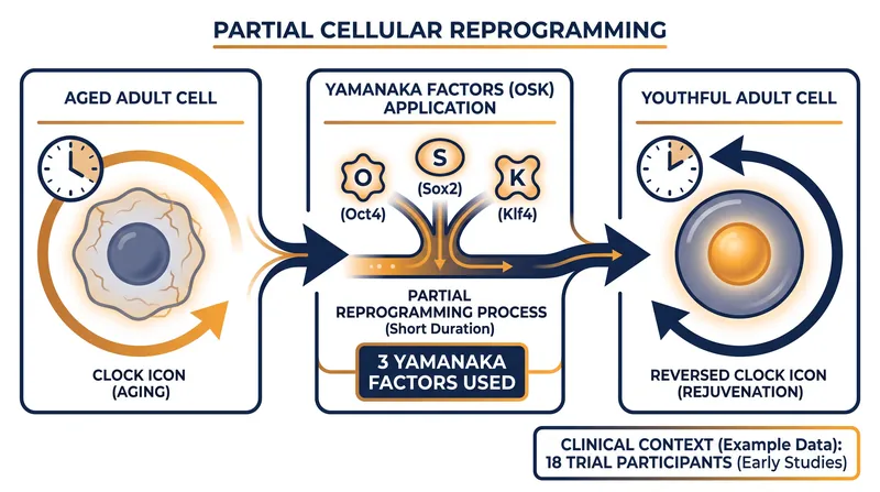 Partial reprogramming winds back the cellular clock without erasing the cell's identity.