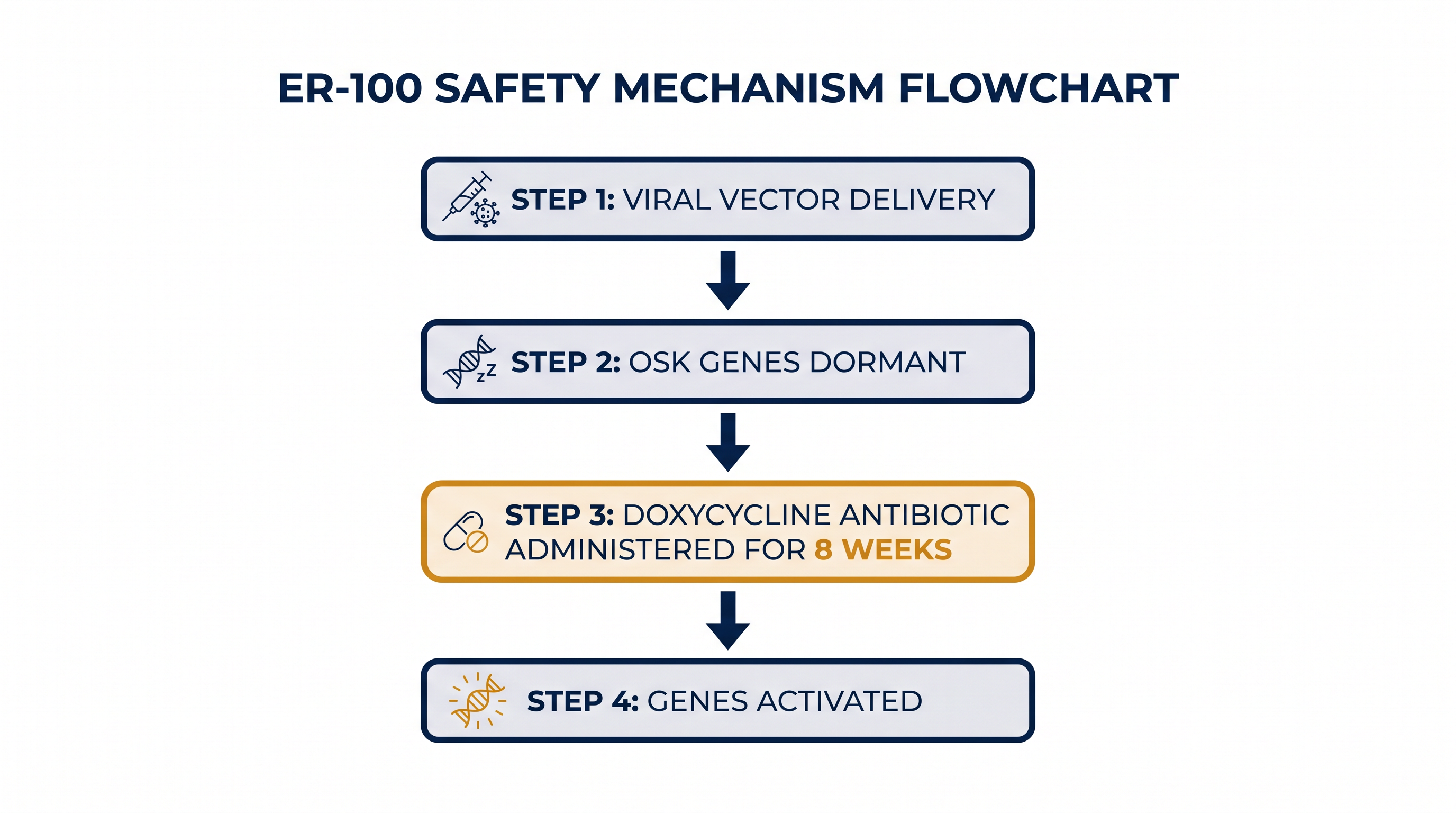 The rejuvenating genes are controlled by a safety switch that requires an antibiotic to activate.
