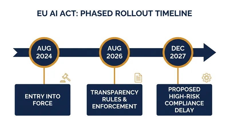 The proposed Digital Omnibus package would delay the strictest compliance deadlines by 16 months.