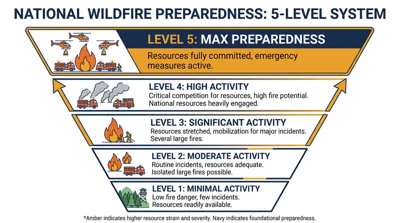 The National Preparedness Level dictates how resources are shared across the country.