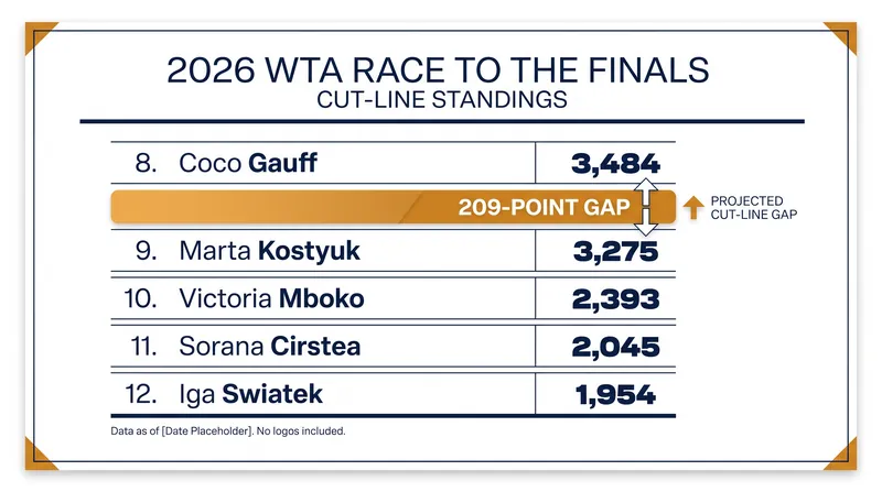 The razor-thin margin at the cut-line heading into the North American swing.