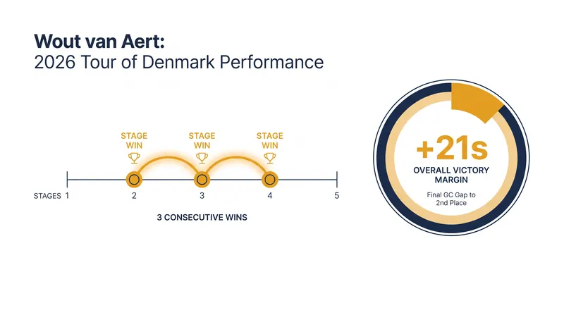 Van Aert's path to the general classification title.
