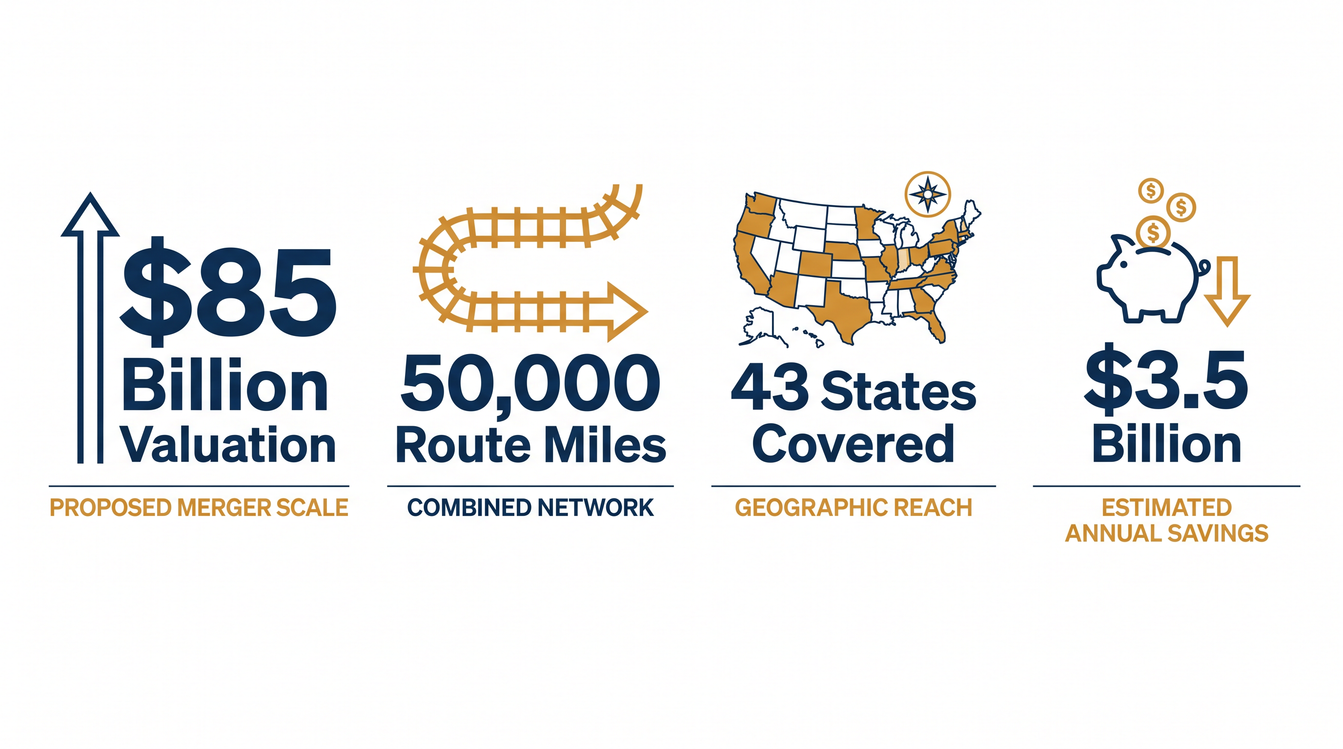 The proposed transcontinental rail network by the numbers.