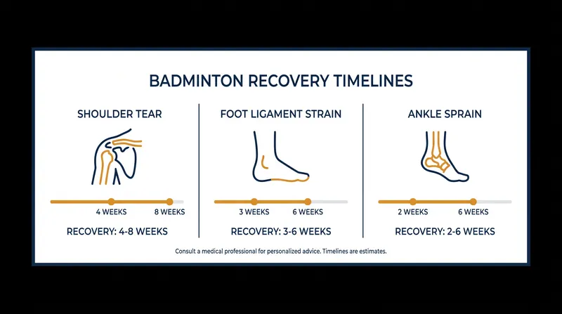 Modern sports science allows badminton players to target specific recovery windows for common joint and ligament injuries.