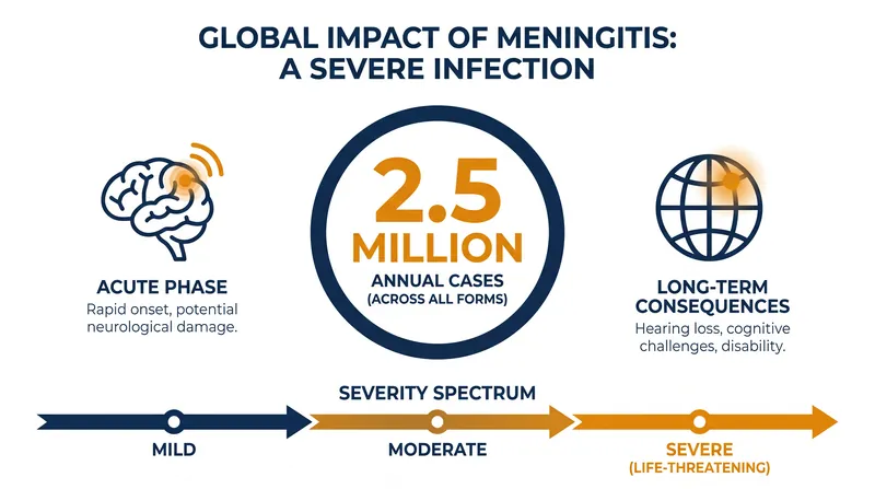 Viral meningitis is a severe infection that requires significant recovery time.