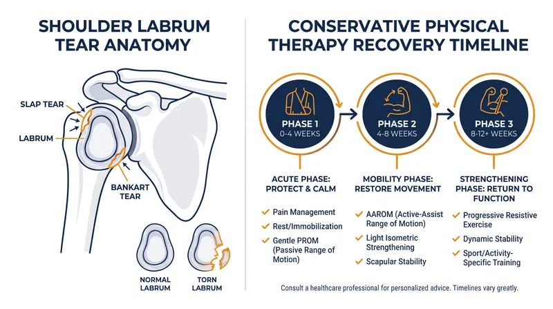 A partial labrum tear can often be managed with aggressive physical therapy rather than surgical intervention.