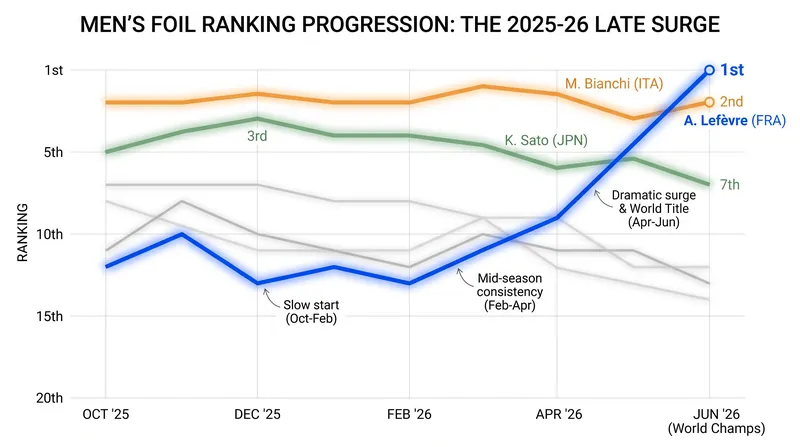 The race for World No. 1 saw a dramatic shift following the World Championships in Hong Kong.