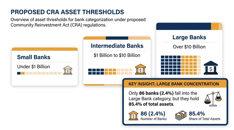 Under the proposal, only banks with over $10 billion in assets would face the most rigorous CRA examinations.