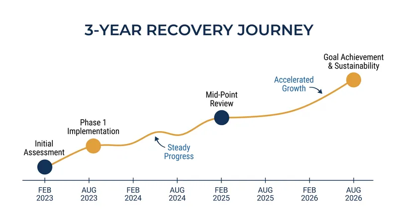 A timeline of Offord's path from the ICU back to the elite triathlon starting line.