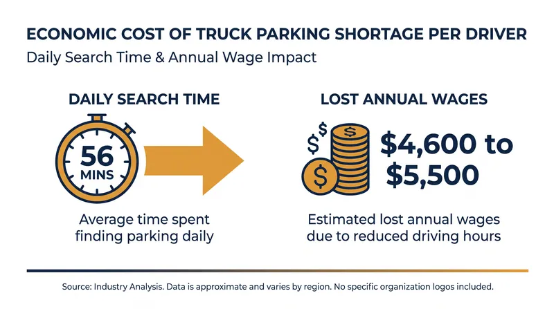 The daily hunt for a legal parking space costs drivers nearly an hour of productivity and thousands in lost wages annually.