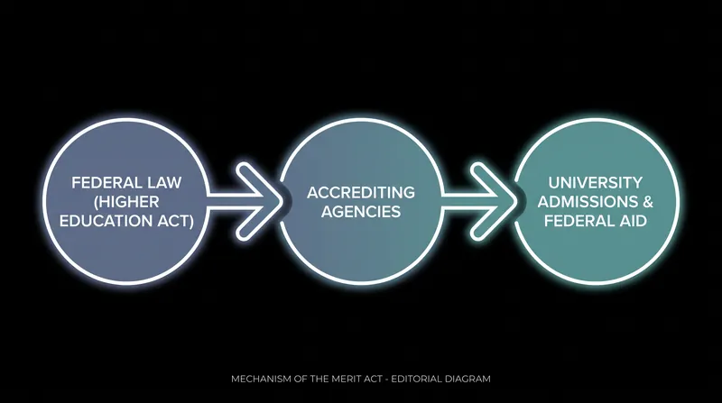 The MERIT Act targets the accreditation process, which serves as the gateway for universities to access federal student aid.