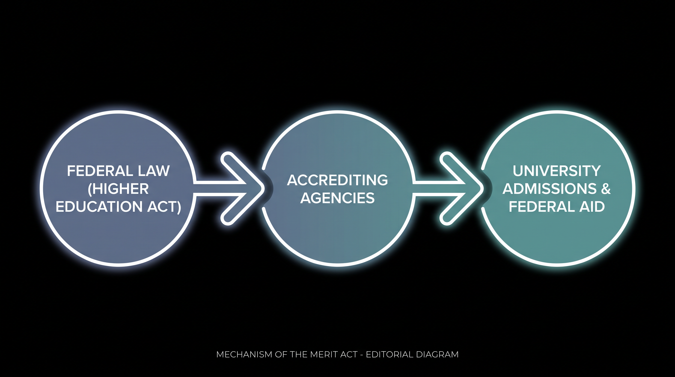 The MERIT Act targets the accreditation process, which serves as the gateway for universities to access federal student aid.