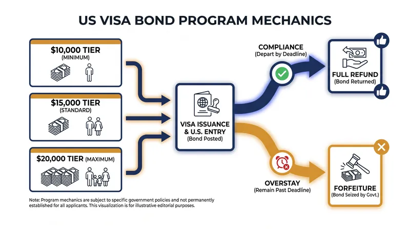 Consular officers have the discretion to set bond amounts based on a traveler's financial circumstances and overstay risk.