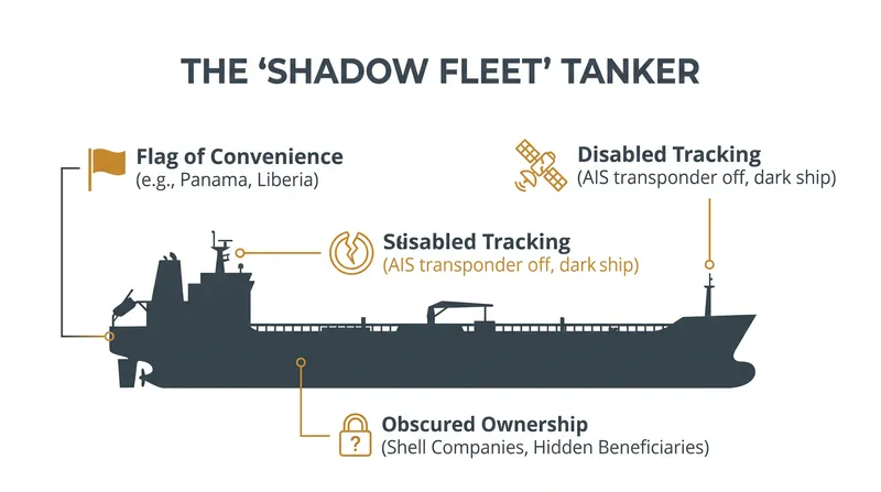 Many vessels in the convoy utilize obscured ownership structures to bypass international sanctions.