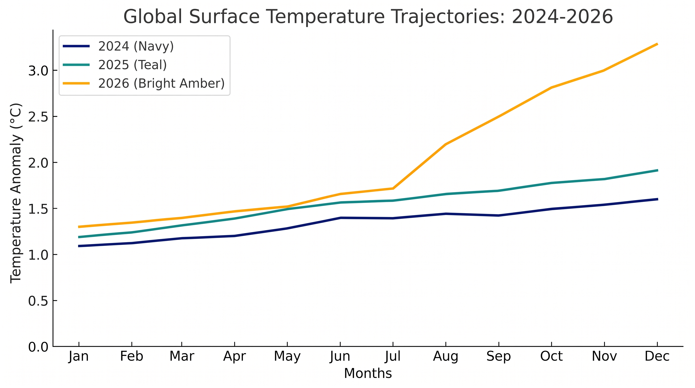 The trajectory of 2026's global temperatures is steepening as the El Niño pattern takes hold.